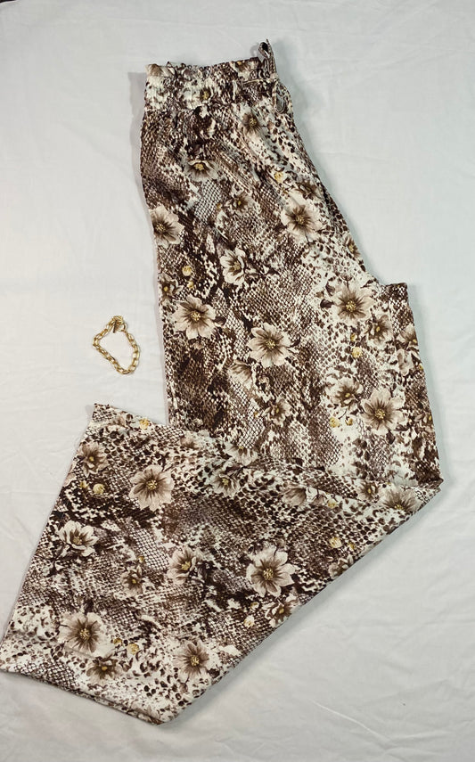 Printed Wide Leg Pants