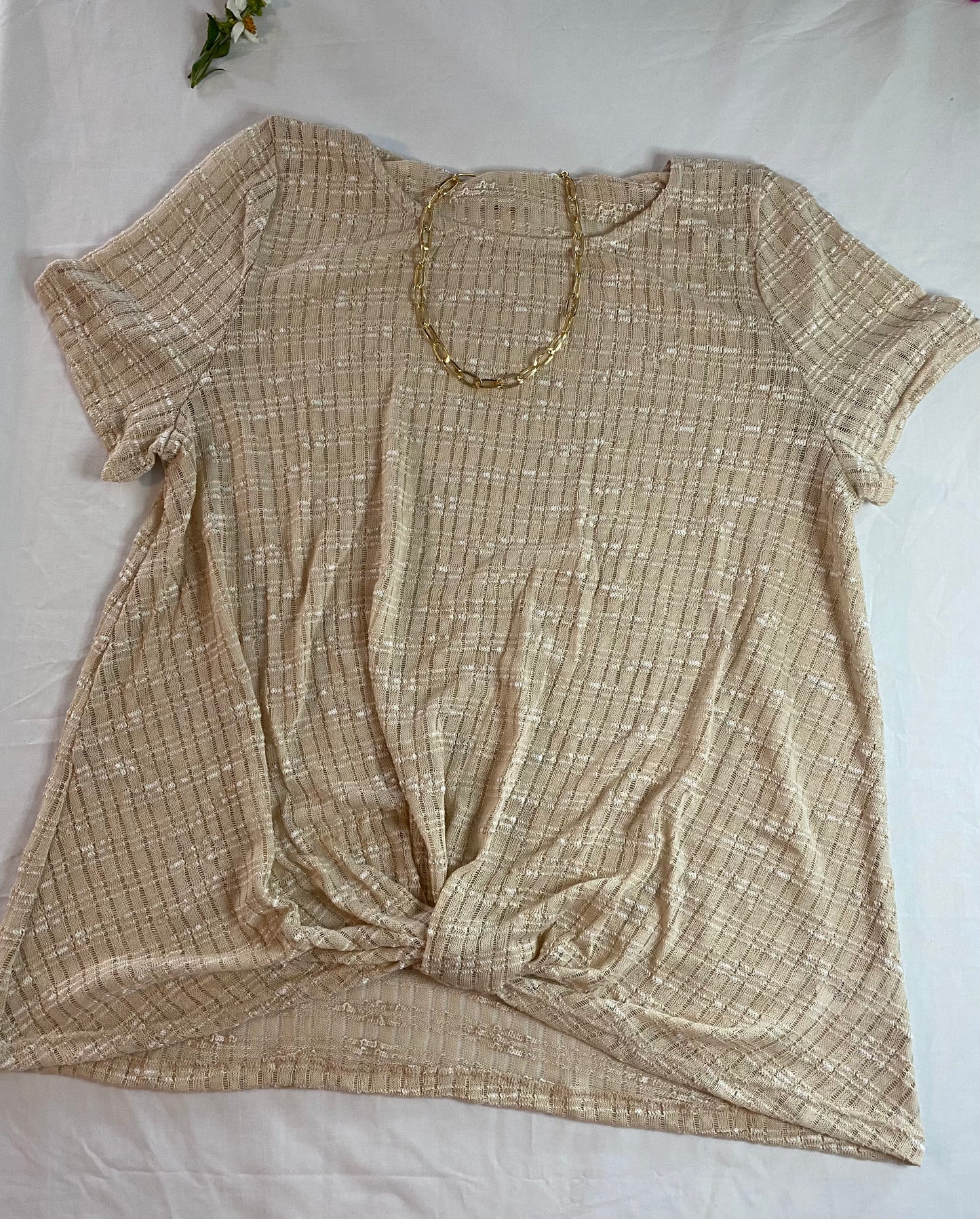 Nude Top with Front Twist