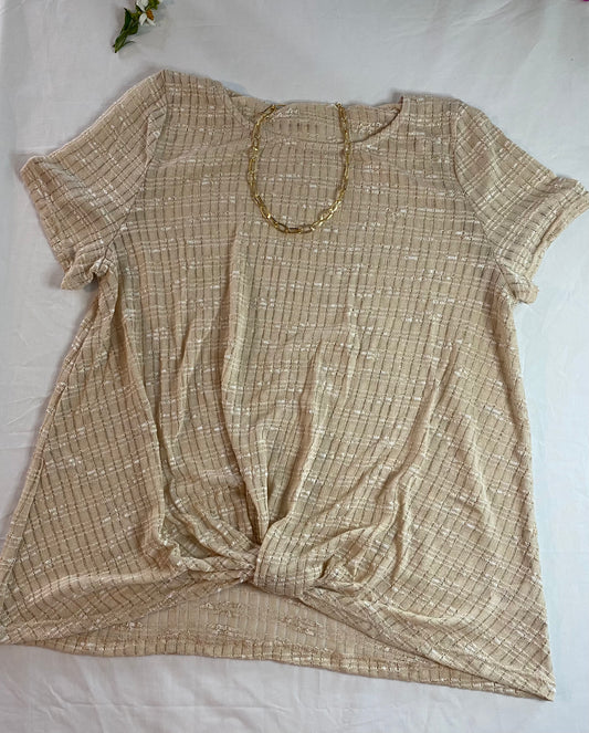 Nude Top with Front Twist